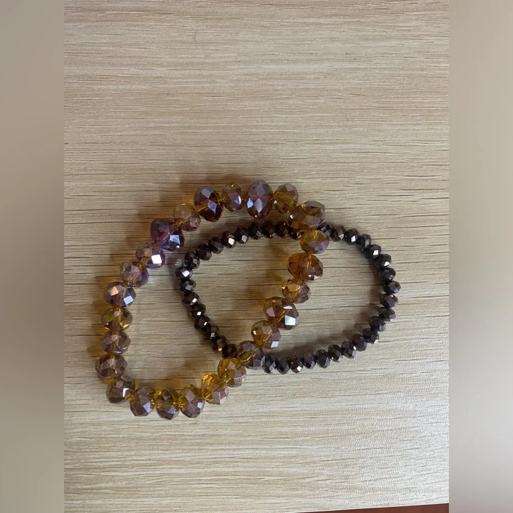 PRELOVED SET OF TWO SPARKLY BRACELETS
